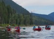 Paddling in to camp